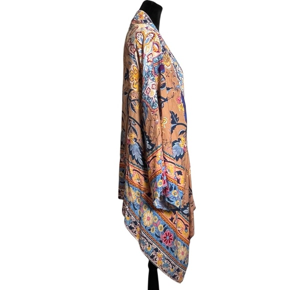Umgee Boho Floral Kimono with Multicolor Design Layering Piece L/XL - Picture 6 of 11